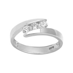 Anillo Solitario Oro Blanco 18kts Argyor MRM (18)1.112.21 Diamantes Laboratorio 0,42ct GH-SI