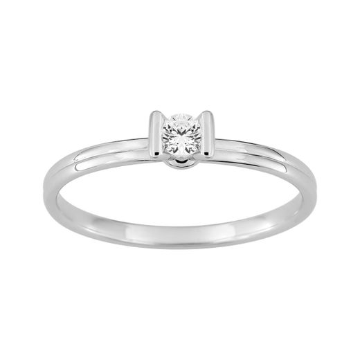 Anillo Solitario Oro Blanco 18kts Argyor MRM (18)1.7710.31 Diamante 0,10ct
