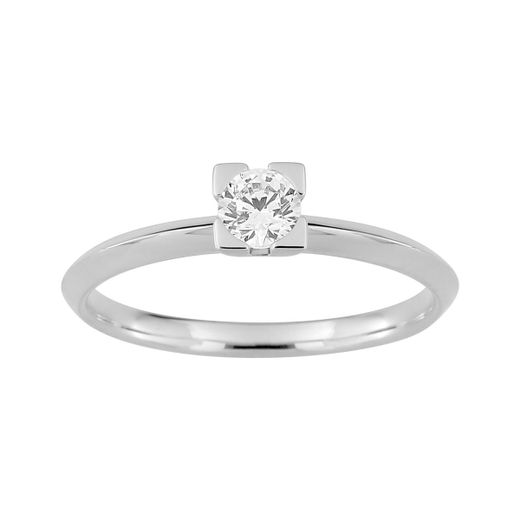 Anillo Solitario Oro Blanco 18kts Argyor MRM (18)1.7729.21 Diamante 0,30ct GH-SI