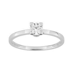 Anillo Solitario Oro Blanco 18kts Argyor MRM (18)DS1156.21 Diamante Laboratorio 0,30ct DI.SN F-VS