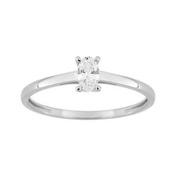 Anillo Solitario Oro Blanco 9Kts (9)9KLGD116W Diamantes Laboratorio 0,20ct