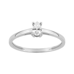 Anillo Solitario Oro Blanco 9Kts (9)9KLGD117W Diamantes Laboratorio 0,19ct