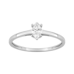 Anillo Solitario Oro Blanco 9Kts (9)9KLGD119W Diamantes Laboratorio 0,22ct