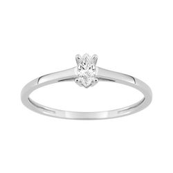 Anillo Solitario Oro Blanco 9Kts (9)9KLGD176W Diamante Laboratorio 0,12ct