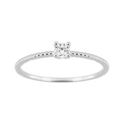 Anillo Solitario Oro Blanco 9Kts Argyor MRM (9)197700.41 Diamante 0,10ct GH-P