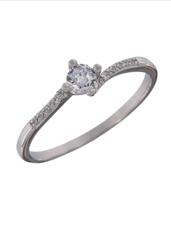 Anillo Solitario Plata Mujer PANI1924/10 Circonita