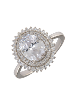 Anillo Solitario Plata Mujer PANI2264 Circonitas