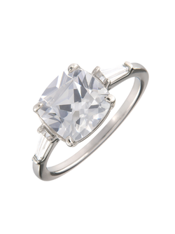 Anillo Solitario Plata Mujer PANI2269 Circonita Cuadrada