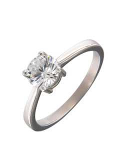 Anillo Solitario Plata Mujer PANI2275 Circonita Redonda