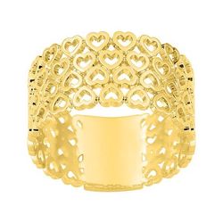 Anillo Sortija Metal Chapado Oro Argyor Mujer (CH)137331 Calado En Brillo