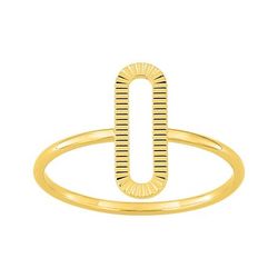 Anillo Sortija Metal Chapado Oro Argyor Mujer (CH)137334 Óvalo En Brillo