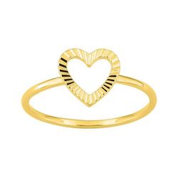 Anillo Sortija Metal Chapado Oro Argyor Mujer (CH)137335 Corazón En Brillo
