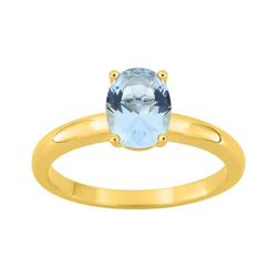 Anillo Sortija Metal Chapado Oro Argyor Mujer (CH)137433.6 Circonita Azul Cielo