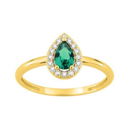 Anillo Sortija Metal Chapado Oro Argyor Mujer (CH)137460.3 Circonita Roja Bicolor Blancas