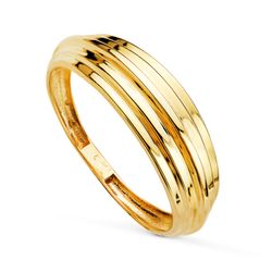 Anillo Sortija Oro 18kts 6,5mm 19720 Bandas En Brillo