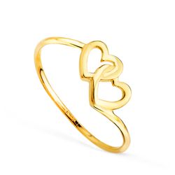 Anillo Sortija Oro 18Kts 7,00mm 19692 Corazones Entrelazados