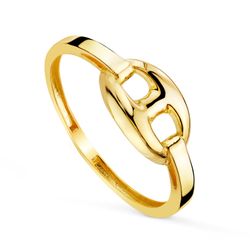 Anillo Sortija Oro 18kts 7mm 19719 Nudo Barco En Brillo
