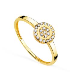 Anillo Sortija Oro 18kts 7x1,8mm 20788-2 Circonitas