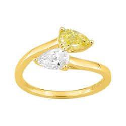 Anillo Sortija Oro 18kts Argyor MRM (18)DS1160Y20 Diamantes Laboratorio Amarillo Bicolor 1,00ct DI.SN F-VS