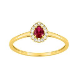 Anillo Sortija Oro 9Kts (9)9KLGR209Y Diamantes Laboratorio 0,07ct - Rubí