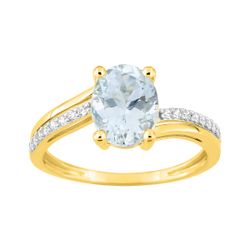 Anillo Sortija Oro 9Kts Argyor MRM (9)197734.M3 Piedra Aguamarina 1,78ct - Circonitas