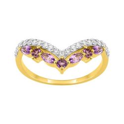 Anillo Sortija Oro 9kts Argyor MRM (9)197748.A3  Circonitas Piedras Amatista