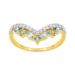 Anillo Sortija Oro 9kts Argyor MRM (9)197748.T3 Circonitas Piedras Topacio Azul