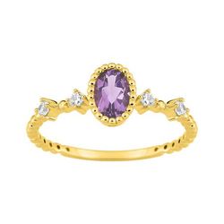 Anillo Sortija Oro 9kts Argyor MRM (9)197749.A0 Circonitas Piedra Amatista