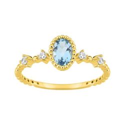 Anillo Sortija Oro 9kts Argyor MRM (9)197749.T0 Circonitas Piedra Topacio Azul
