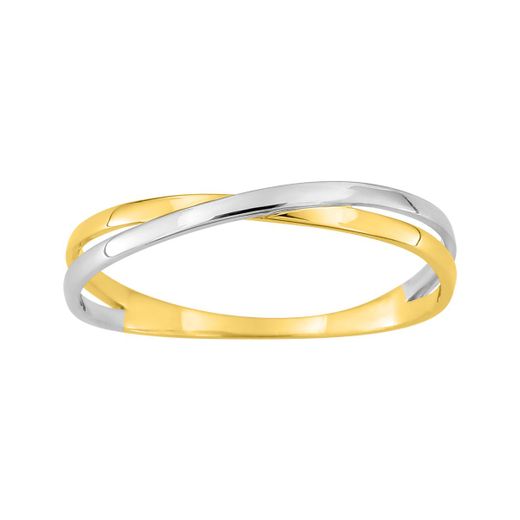 Anillo Sortija Oro Bicolor Blanco 9kts Argyor MRM (9)197696.03 Bandas Cruzadas