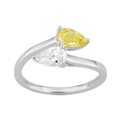 Anillo Sortija Oro Blanco 18kts Argyor MRM (18)DS1160Y21 Diamantes Laboratorio Amarillo Bicolor Blanco 1,00ct DI.SN F-VS