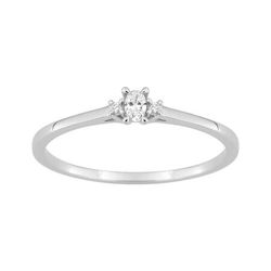 Anillo Sortija Oro Blanco 9Kts (9)9KLGD177W Diamantes Laboratorio 0,07ct