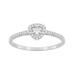 Anillo Sortija Oro Blanco 9Kts (9)9KLGD188W Diamantes Laboratorio 0,18ct