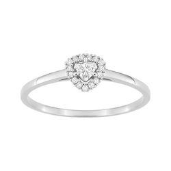 Anillo Sortija Oro Blanco 9Kts (9)9KLGD189W Diamantes Laboratorio 0,13ct