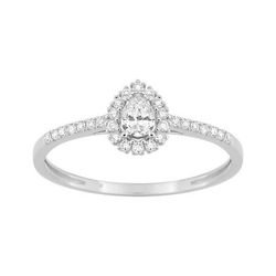 Anillo Sortija Oro Blanco 9Kts (9)9KLGD200W Diamantes Laboratorio 0,29ct