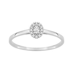 Anillo Sortija Oro Blanco 9Kts (9)9KLGD203W Diamantes Laboratorio 0,10ct