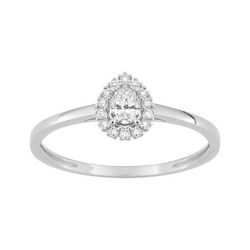 Anillo Sortija Oro Blanco 9Kts (9)9KLGD209W Diamante Laboratorio 0,22ct