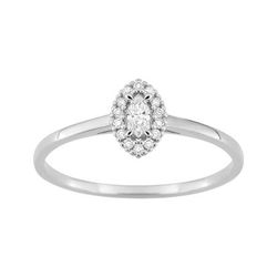 Anillo Sortija Oro Blanco 9Kts (9)9KLGD210W Diamantes Laboratorio 0,12ct