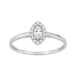 Anillo Sortija Oro Blanco 9Kts (9)9KLGD211W Diamantes Laboratorio 0,19ct