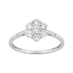 Anillo Sortija Oro Blanco 9Kts (9)9KLGD216W Diamantes Laboratorio 0,53ct