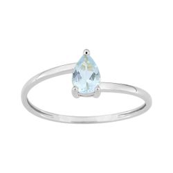Anillo Sortija Oro Blanco 9Kts Argyor MRM (9)197733.M1 Piedra Aguamarina 0,30ct