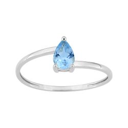 Anillo Sortija Oro Blanco 9Kts Argyor MRM (9)197733.T1 Piedra Topacio Azul 0,46ct