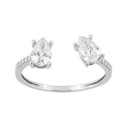 Anillo Sortija Oro Blanco 9kts Argyor MRM (9)9KLGD246W Abierto Diamantes Laboratorio 0,81ct DI.SYN F-VS