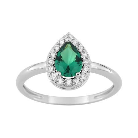 Anillo Sortija Plata Argyor MRM (AG)337462.4 Circonitas Verde Bicolor Blancas