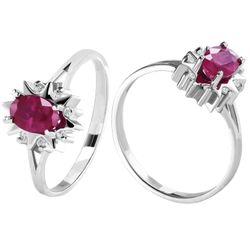 Anillo Sortija Roseta Oro Blanco 18kts Diamantes 0.065cts 0109313
