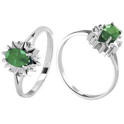 Anillo Sortija Roseta Oro Blanco 18kts Diamantes 0.065cts 0109760