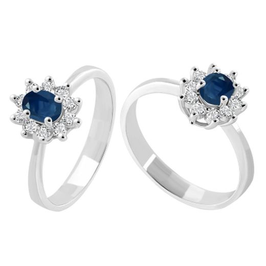 Rosetring Ring 18k hvidguld diamanter 0,25ct 0107626