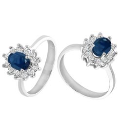 Anel roseta com diamantes em ouro branco 18k 0,42 quilates 0108323