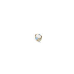 Anillo Sovrani Bronce 2,5cm J11435M14 Chapado Piedra Jade Blanco