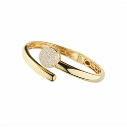 Anillo Sovrani Bronce 6cm J10946 Chapado Enrollado Circonitas